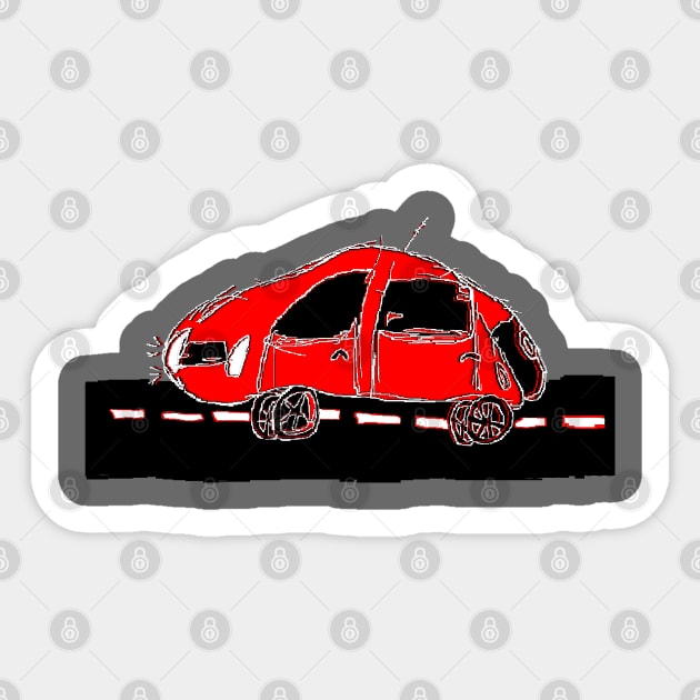 car childrens drawing pencil pixelart Sticker by 4rpixs